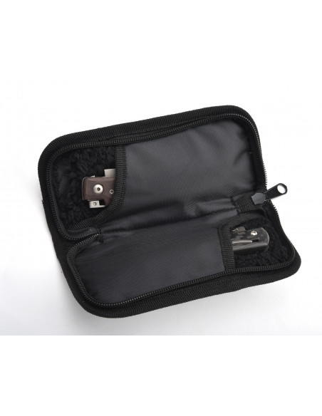 Pochette pour 2 pliants en toile. Zip - 6,5 x 16 cm