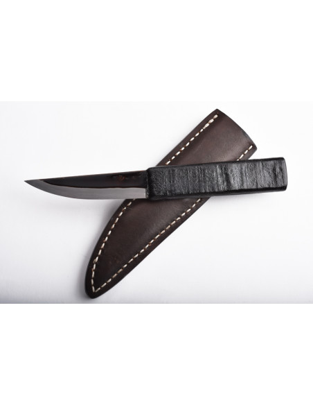 Japan knife par Shosui Takeda en sanmai New Aogami Super- manche noir