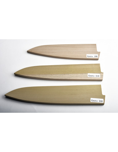 Saya - Fourreau en  bois de  magnolia pour gyuto standard 210 mm