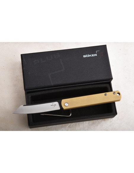 Higo knife Böker Plus Zenshin- Cran forcé laiton