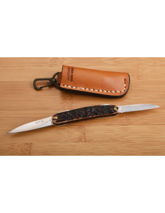 Higo naifu à 2 lames par Yoshimi kotoh -  Bois de cerf sika