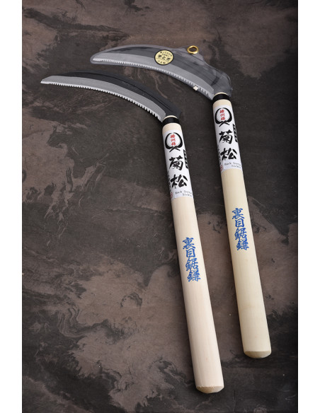 Faucille  japonaise  Takemoto « Kikumatsu »  -  Modèle  1811 - Lame dentelée de 180 mm