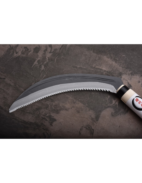 Faucille  japonaise  Takemoto « Kikumatsu »  -  Modèle  1811 - Lame dentelée de 180 mm