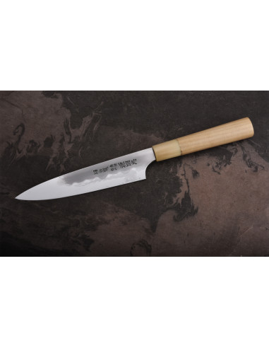 Rare Petty knife Honyaki 150 mm par Mizuno Tanrenjo