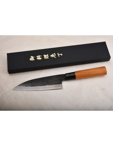 Yoshida Hamono - Funayuki Blue paper steel Kurouchi 165mm - Manche  orme japonais