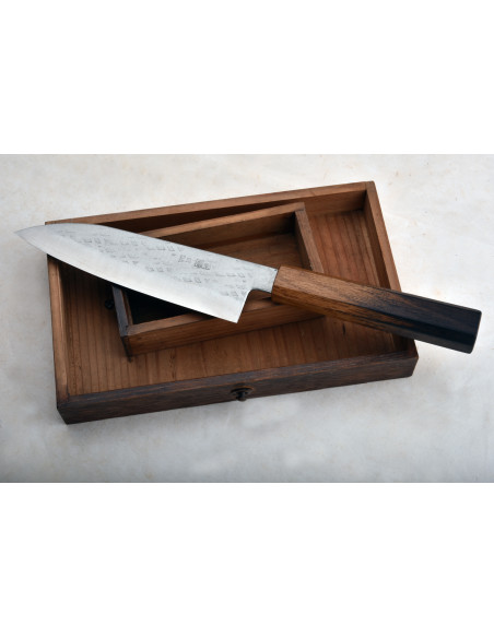 Santoku Tsuchime VG10 - Fujiwara Okeya - 165 mm