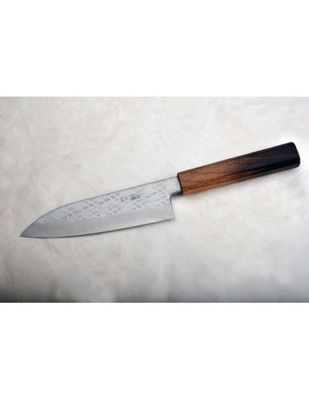 Santoku Tsuchime VG10 - Fujiwara Okeya - 165 mm