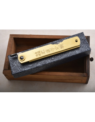 Higonokami Nagao - laiton gravé - lame sanmai...