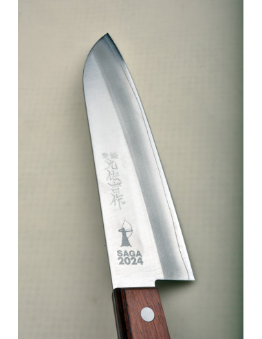 Yoshida Hamono - Santoku  Modèle Kyudo- Lame en...