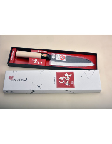 Couteau Kyusakichi Santoku Kurouchi 165mm  Aogami