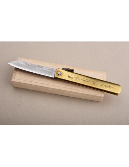 Higonokami Nagao Kanekoma -  SIGNATURE/Motosuke Nagao - Suminagashi/damas VG10