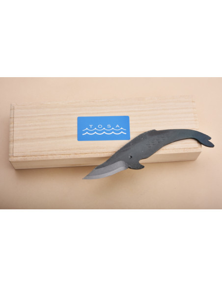 Couteau baleine (Kujira) - Petit rorqual (femelle) - Avec coffret en magnolia