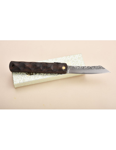Higonokami Nagao Kanekoma "Wave" manche en Tagayasan (casse du Siam) - damas VG10
