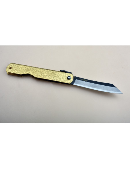 Higonokami Nagao Kanekoma Manche en laiton Kayaki