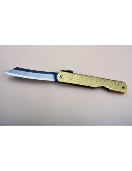 Higonokami Nagao Kanekoma Manche en laiton Kayaki