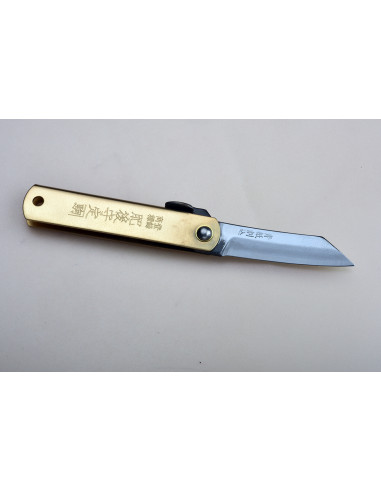 Higonokami Nagao "Pocket" - Manche  laiton 75 mm