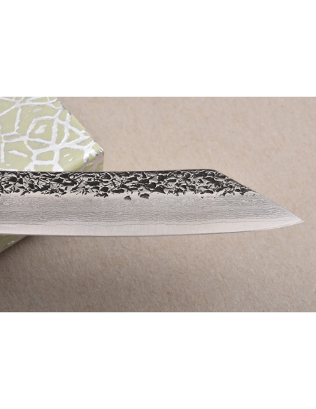 Higonokami Nagao Kanekoma "Wave" manche en ébène de Macassar - damas VG10