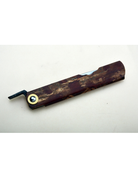 Higonokami Nagao damas feuille de  bambou damas - Kabazaiku tongari - Manche  100 mm