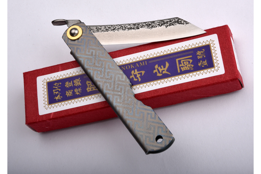 Higonokami Nagao Kanekoma - Manche en titane...